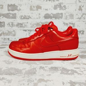 Nike Air Force 1 07 LV8 Action Red Low Top Lace Up Basketball Sneakers O5